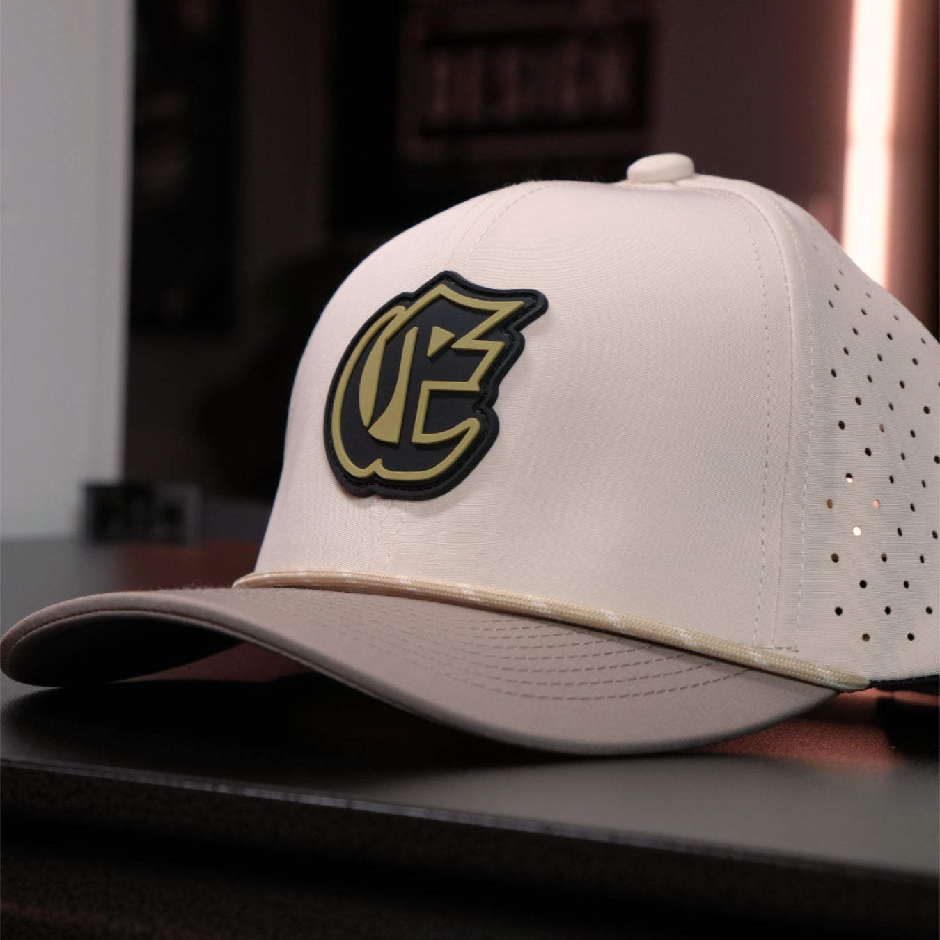 Mocha White Vented Snapback